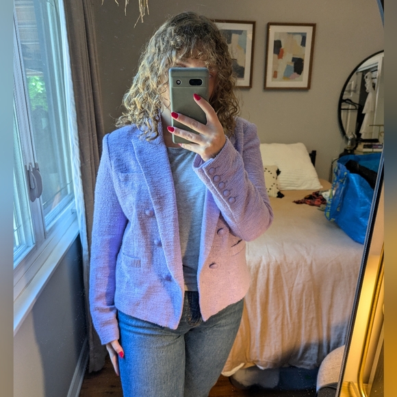 L'Agence Brooke Double-Breasted Crop Blazer - Picture 4 of 14